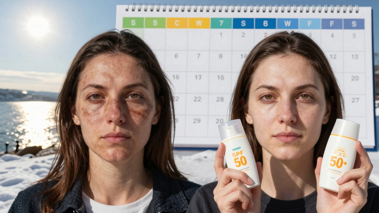 Сравнение кожи до и после лечения: темные пятна исчезли при правильном уходе.