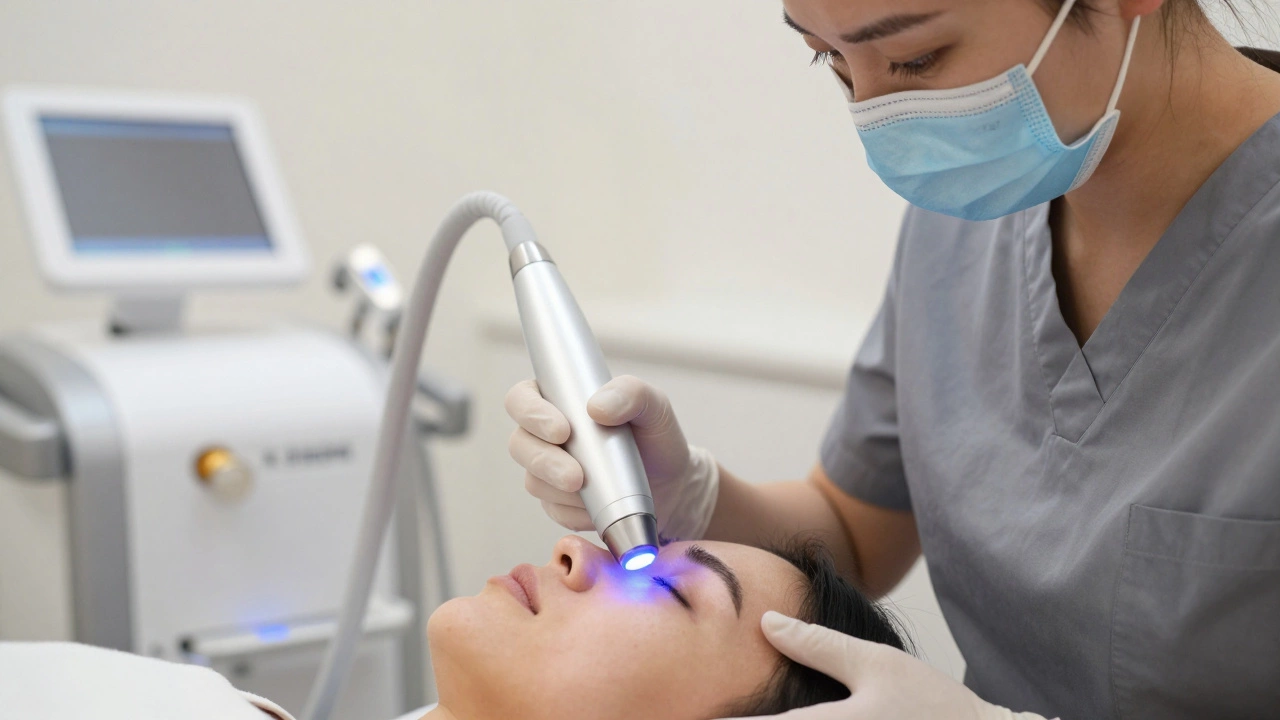Процедура лазерной терапии для осветления кожи лица