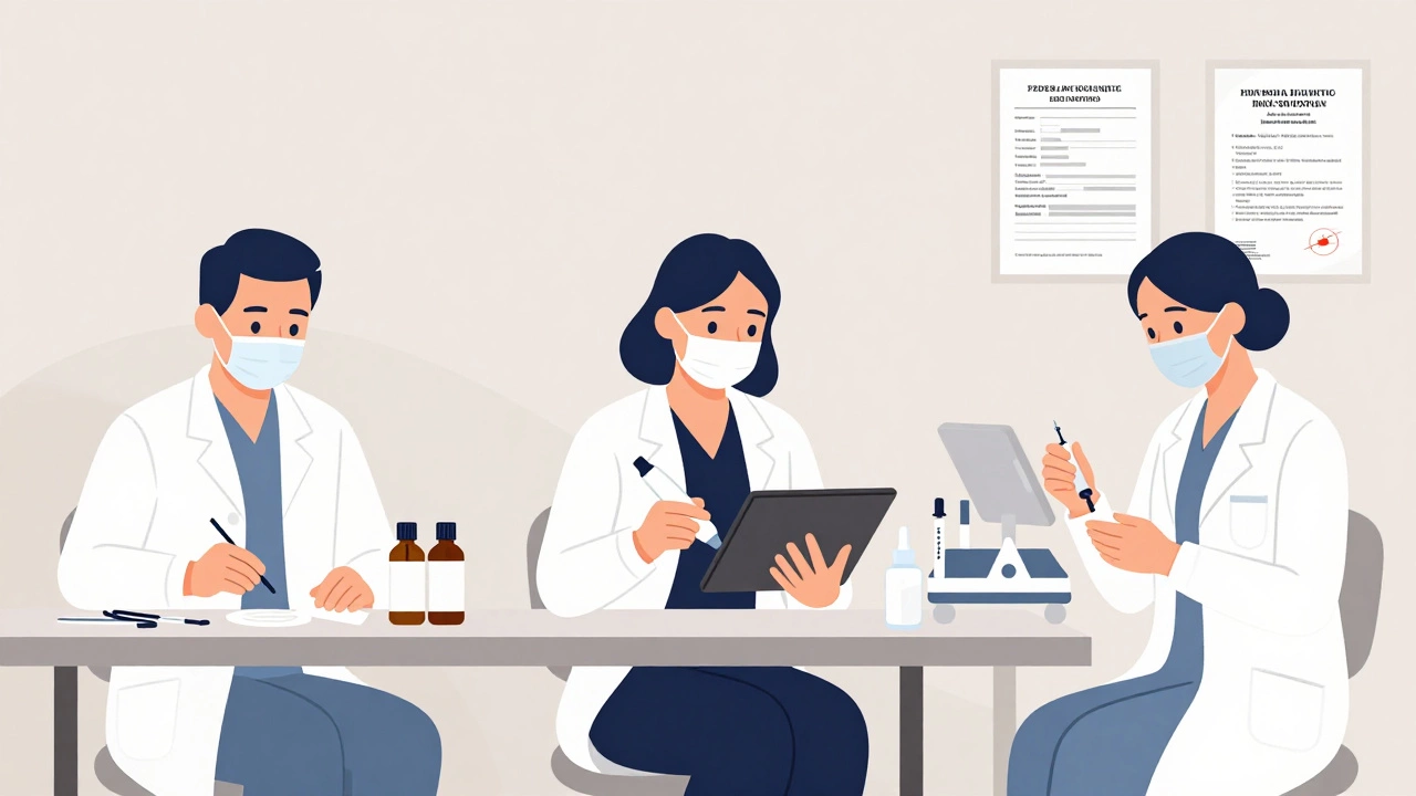 Сравнение рабочих мест косметологов 3-го, 4-го и 5-го разрядов с инструментами и документами, подтверждающими квалификацию.